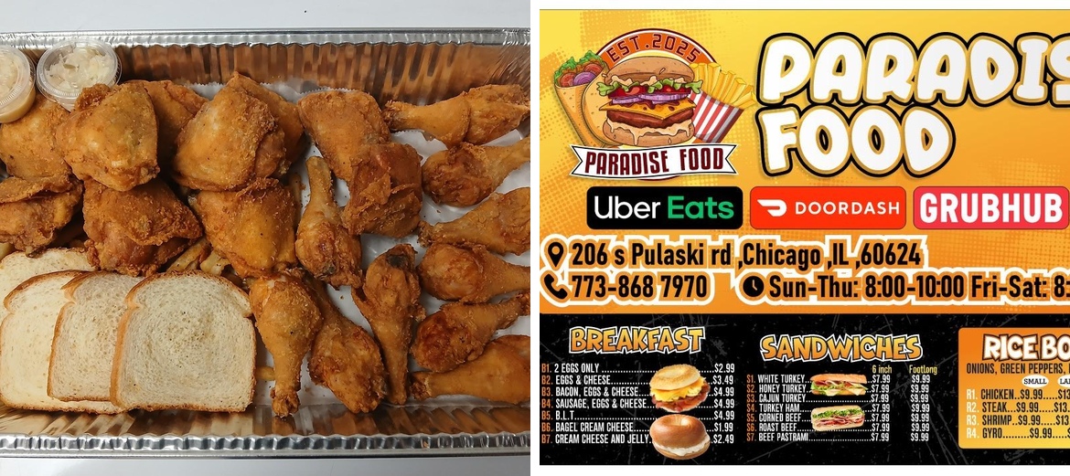 Paradise Food Menu
