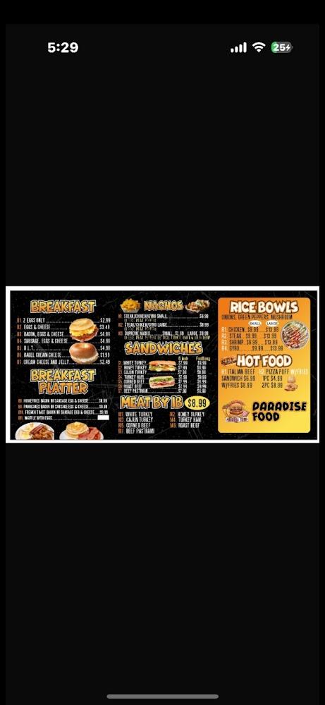 Paradise Food Menu image 2